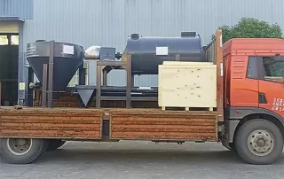 A small set of dry mortar mixing machines shipped to Malaysia